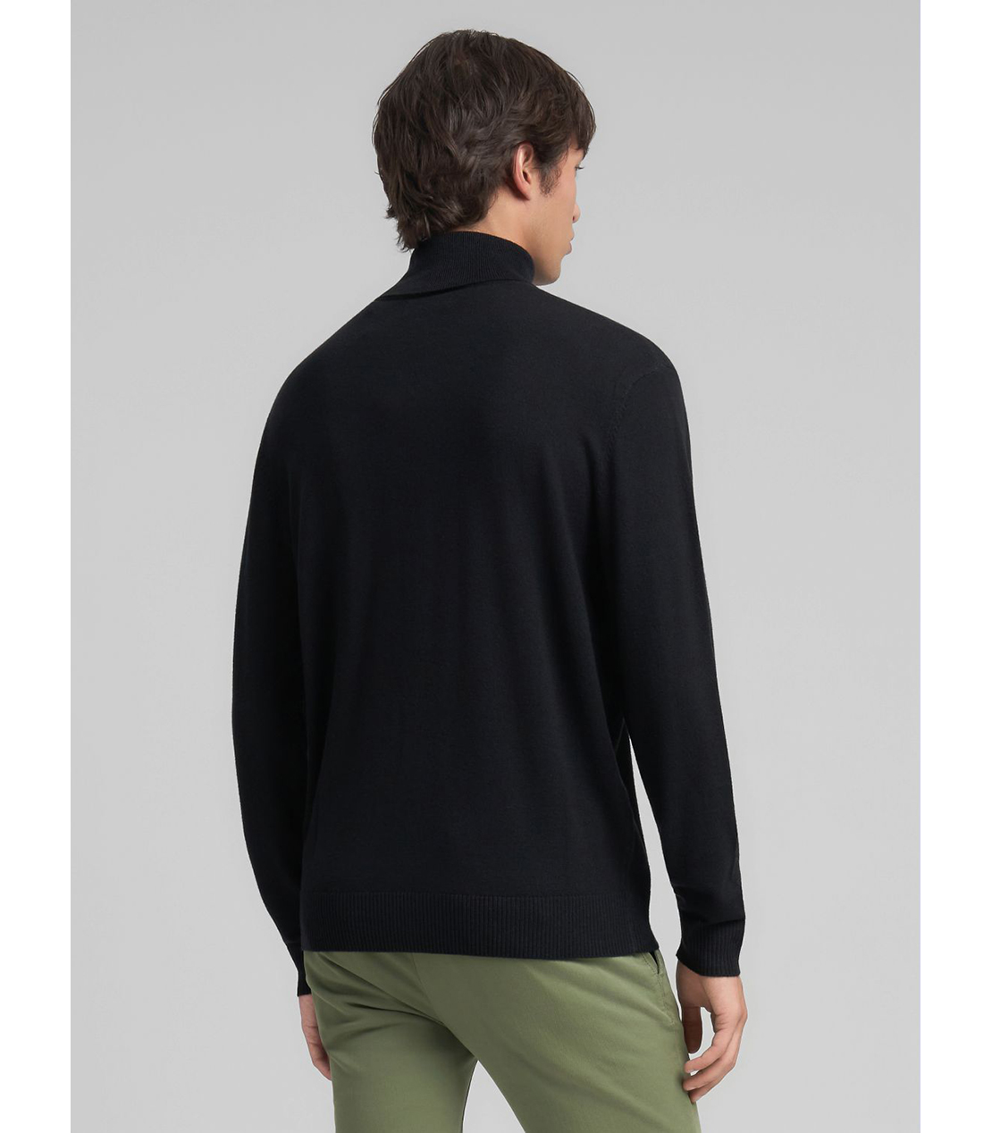 R刺しゅう ウールブレンド タートルネックプルオーバー 詳細画像 ブラック 3